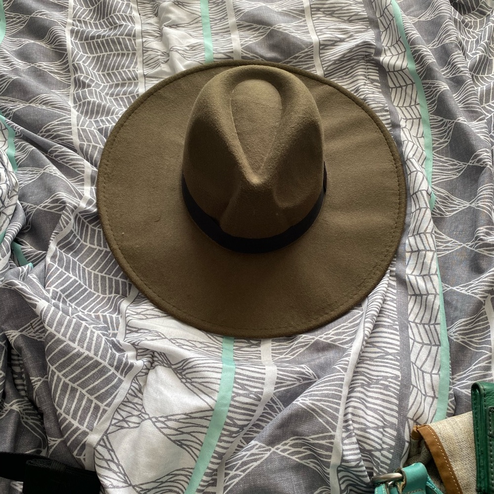 Green felt hat